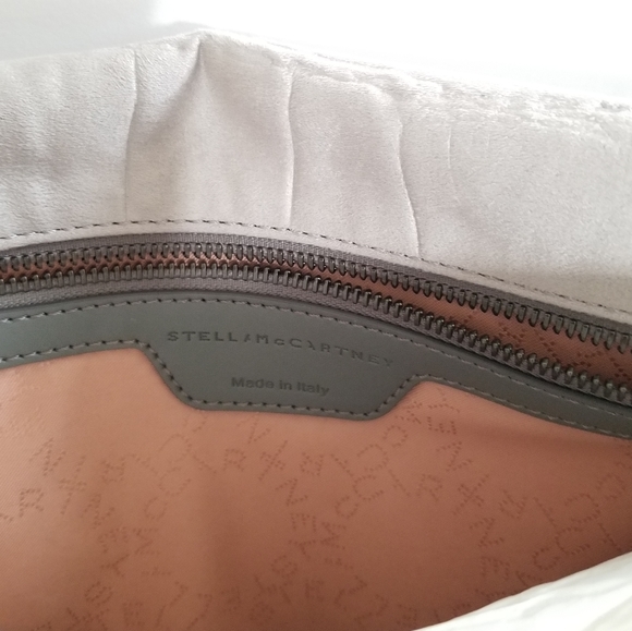 Stella McCartney Falabella Croc-Embossed Shoulder Bag Grey - Picture 7 of 13